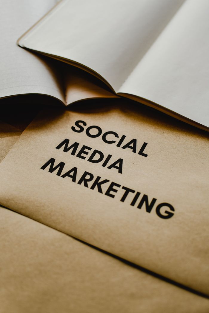 project-01-c Close-up of brown envelopes with Social Media Marketing text, ideal for startup themes.